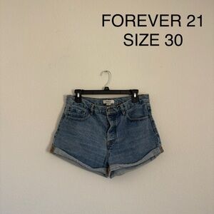 Forever 21 Classic Blue Denim Shorts